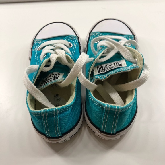 Teal Converse Sneakers. Sz 7. Great used condition - Picture 3 of 6